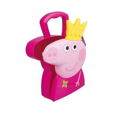 Imagem de Brinquedo Infantil Maleta Peppa Pig Joias Fantasia Princesa Fada com Coroa e Varinha de Condão Multikids - BR1302