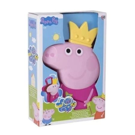 Imagem de Brinquedo Infantil Maleta Peppa Pig Joias Fantasia Princesa Fada com Coroa e Varinha de Condão Multikids - BR1302