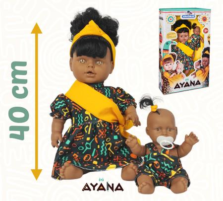 Boneca Infantil Ayana Negra Criança Pequena Roupas Africanos - Adijomar -  Bonecas - Magazine Luiza