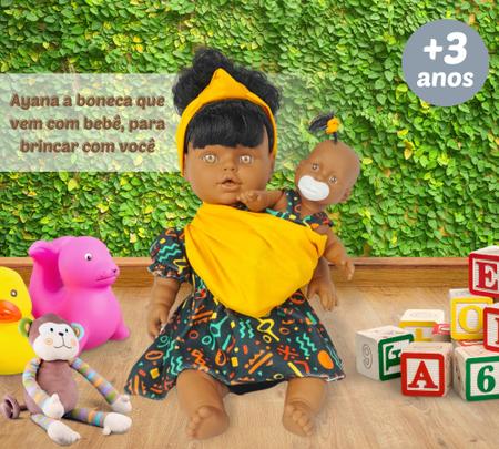 Boneca Infantil Ayana Negra Criança Pequena Roupas Africanos - Adijomar -  Bonecas - Magazine Luiza