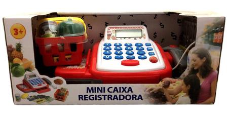 Imagem de Brinquedo Infantil Mini Caixa Registradora Eletrônica Com Som E Acessórios - Kx