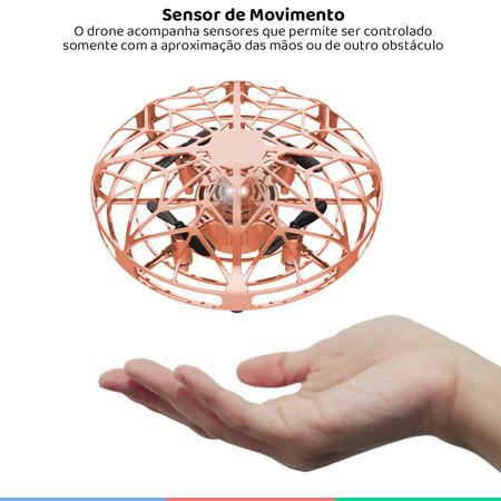 Imagem de Brinquedo Infantil Mini Drone Ufo Sensor de Movimento Luzes Criança +4 Anos Quadricoptero Polibrinq