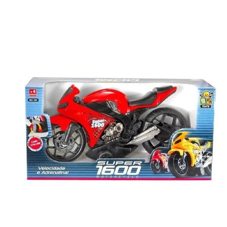 Moto 1600 C/ Rodas Fricção Bonita Coleção Corrida Infantil