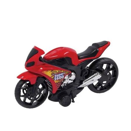 Moto 1600 c/ Rodas Fricção Bonita Coleção Corrida Infantil no Shoptime