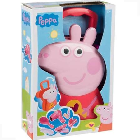 Imagem de Brinquedo Infantil Multikids Maleta Peppa Pig Cabeleireira Com 6 Acessórios - Rosa - BR1303