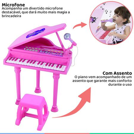 Piano teclado infantil sinfonia instrumento musical brinquedo