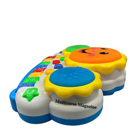 Teclado piano musical infantil fun time com luz a pilha - MOHNISH - Piano /  Teclado de Brinquedo - Magazine Luiza