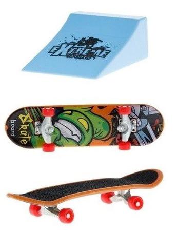 Skate de Dedo Infantil + Rampa Ralf 10cm Original Art Brink em