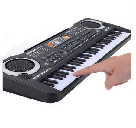 Brinquedo Infantil Teclado Musical Com Luz Caramujinho - Tudofer