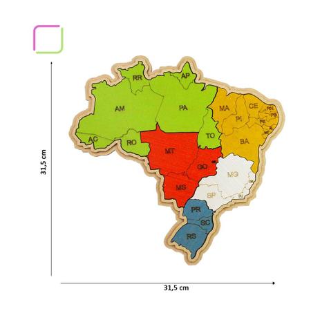 QUEBRA-CABEÇA MAPA DO BRASIL