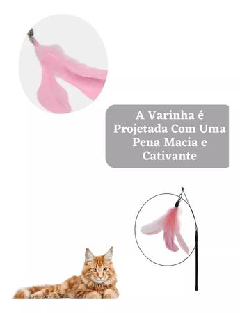 Brinquedo Interativo Gato Varinha Pena Ventosa Fixa Chão Pet - GatoAoCubo Imagem de Brinquedo Interativo Gato Varinha Pena Ventosa Fixa Chão Pet