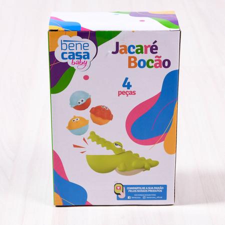 Imagem de Brinquedo Jacaré Bocão Hora do Banho 4 Peças ÚNICO - Bene Casa