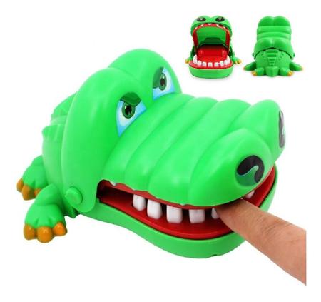 Imagem de Brinquedo Jacaré Crocodilo Morde Dedo Dentista Infantil Nhac Pegadinha Mordida Susto Jogo