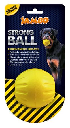 BOLA STRONG BALL PQ AMARELA - Jambo Pet