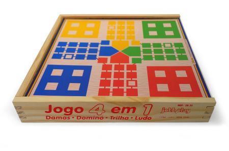 Jogo 4 Em 1 - Dama Ludo Trilha E Xadrez em Promoção na Americanas