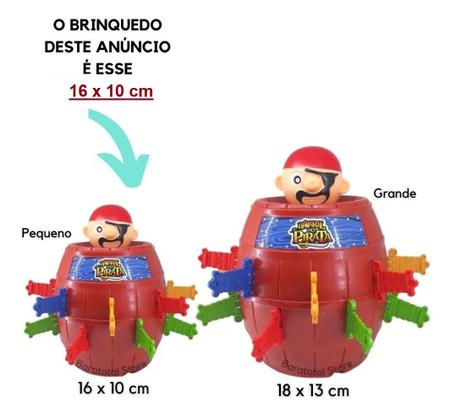 Brinquedo Barril Pula Pirata Pequeno Grande Diversão Crianças