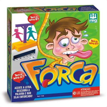 Brinquedo Jogo da Forca Infantil Divertido Resistente 2 Bonecos 1 Forca 1  Base E 3 Cartelas De Letras +6 Anos Nig - 1140 - Distribuidora Tropical  Santos