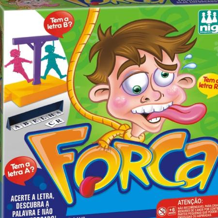 Brinquedo Jogo da Forca Infantil Divertido Resistente 2 Bonecos 1 Forca 1  Base E 3 Cartelas De Letras +6 Anos Nig - 1140 - Distribuidora Tropical  Santos