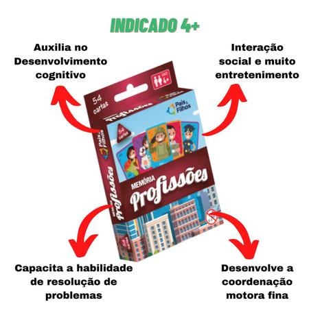 Jogo Educativo Memória Profissões Educativo Pais & Filhos