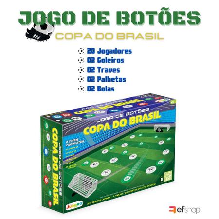 Kit Mesa Campo Futebol + Jogo de Botão 2 Times Copa Brasil - Junges  Brinquedos - Futebol de Botão - Magazine Luiza