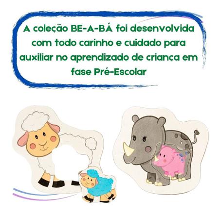 Imagem de Brinquedo Jogo De Encaixe Educativo Madeira Coleção Mamãe E Bebê Coleção Be a Bá