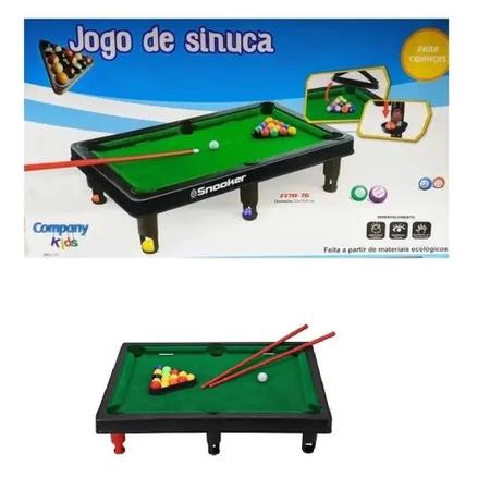 Brinquedo Jogo De Sinuca Bilhar c/Taco E Bolas Infantil - Company