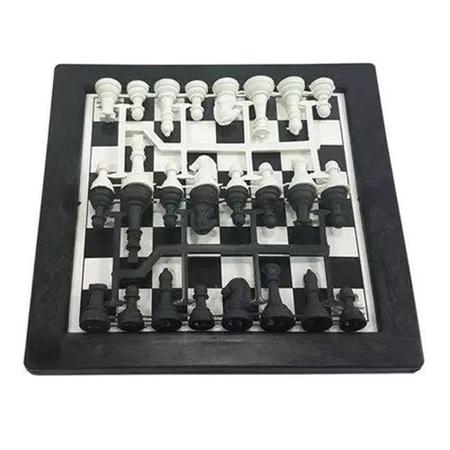 Brinquedo Jogo de Tabuleiro Infantil Classico Xadrez e Trilha 2 em 1  Divertido