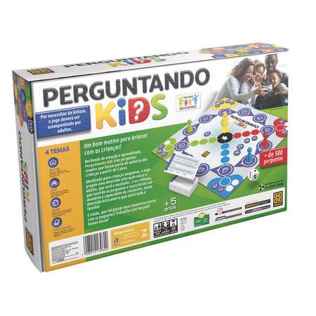 Brinquedo Jogo De Tabuleiro Perguntando Kids Grow Infantil com 500 Perguntas  e Respostas 4 Temas - Jogos de Tabuleiro - Magazine Luiza