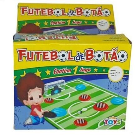 Jogo de Futebol de Botão Caixa com 2 Times Brinquedo Educativo de