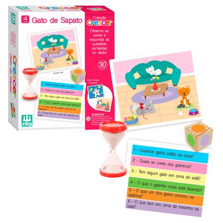 Brinquedo Jogo Gato De Sapato Infantil Estimula Memória - Nig