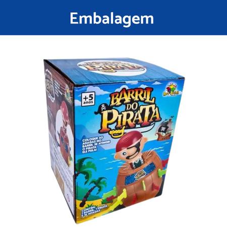 Imagem de Brinquedo Jogo GRANDE Barril Pula Pirata Crianca Infantil Presente Menino Menina 5 6 7 anos