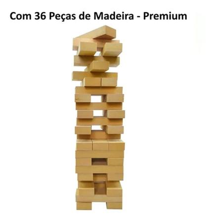 Jogo de Blocos de Madeira para Empilhar