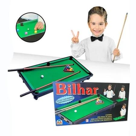 Imagem de Brinquedo Jogo Mesa De Sinuca Bilhar Snooker De Luxo Braskit