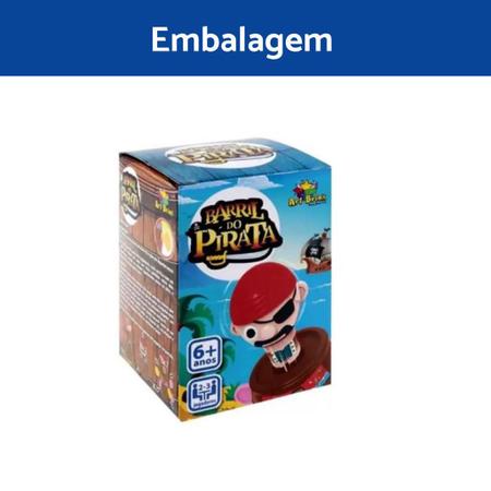 Imagem de Brinquedo Jogo Mini Barril Pula Pirata Crianca Infantil Presente Menino Menina 5 6 7 anos