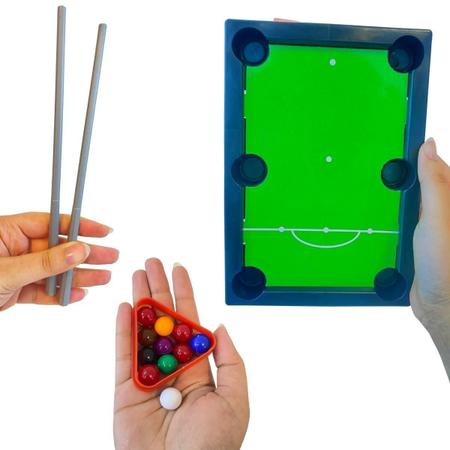 Mini jogo de tabuleiro de mesa para jogos de bilhar, portátil