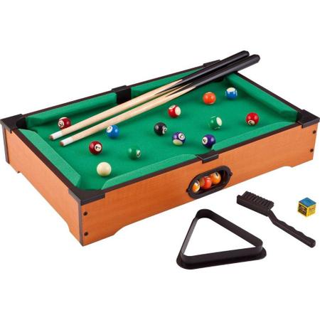 Imagem de Brinquedo Jogo Mini Mesa De Bilhar Snooker Sinuca (51x31x10)