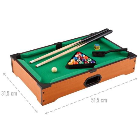 Imagem de Brinquedo Jogo Mini Mesa De Bilhar Snooker Sinuca (51x31x10)