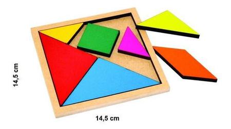 Quebra-cabeça hexagonal tangram, brinquedos de quebra-cabeça de