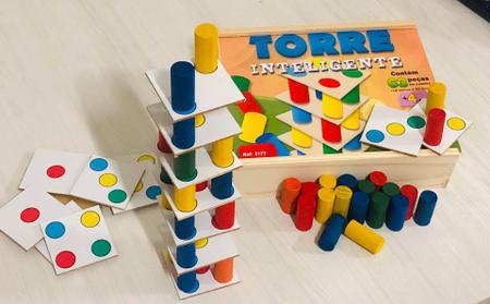 Brinquedo Educativo Madeira Jogos Números Colorido Pintado
