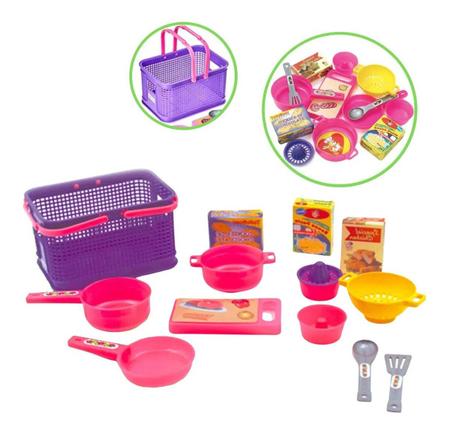 Kit Frigideira + Cesta Comida De Brinquedo Frutas Infantil - Pica Pau -  Panelinha de Brinquedo - Magazine Luiza