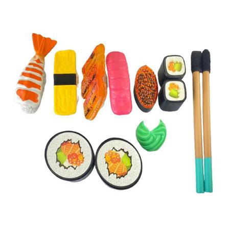 Jogo 2 Comidas Japonesa Sushi Infantil Brinquedo Cozinha Toy