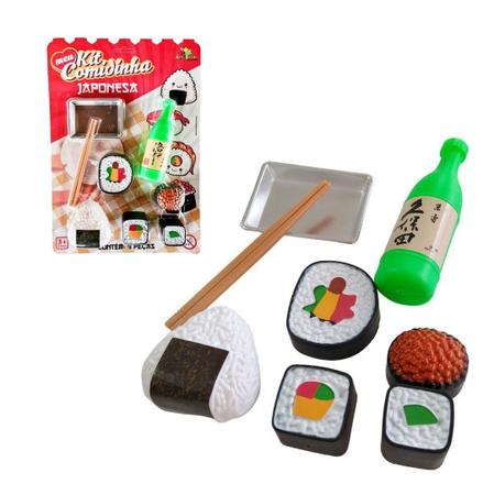 Jogo 2 Comidas Japonesa Sushi Infantil Brinquedo Cozinha Toy