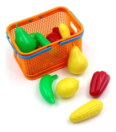 Kit Frutas de Brinquedo Comidinha Infantil Faca Tábua 27 Pçs