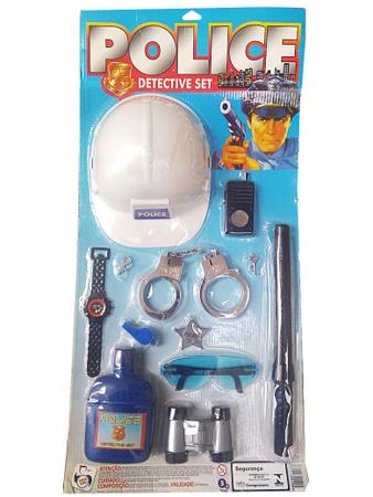 Imagem de Brinquedo Kit Infantil Policial Super Detetive com Capacete