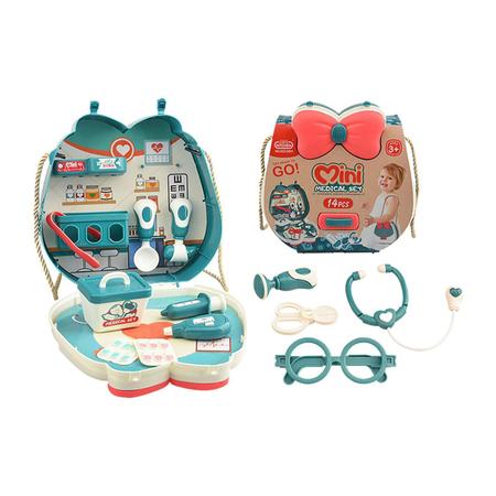 Imagem de Brinquedo Kit Médico 14 PÇS Mini Maleta Com Bolsa de Ombro. - Toys King