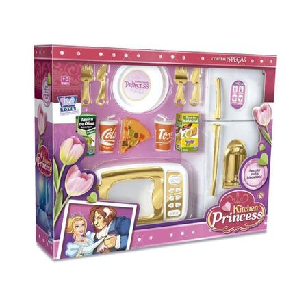Imagem de Brinquedo kitchen princess microondas geladeira infantil - ZUCA TOYS