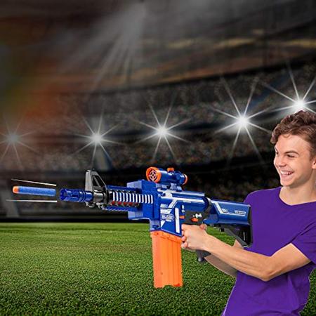 Lançador Metralhadora Automática Estilo Nerf Com 40 Dardos 