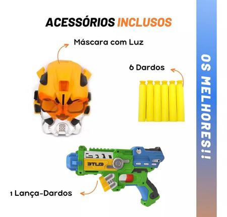 PISTOLA LANÇA DISCO E PIÃO LUZ WELLKIDS