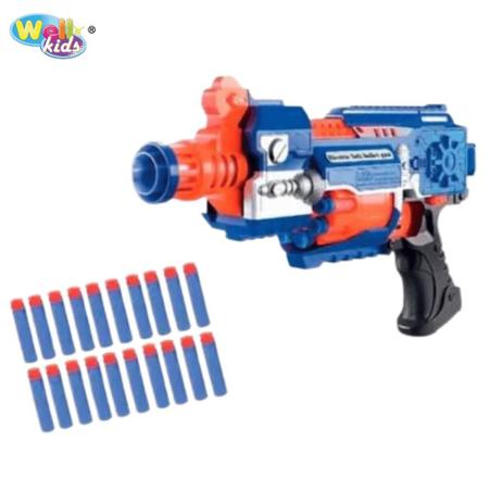 Brinquedo Infantil Estilo Nerf Pistola Com Mira Lançadora De Dardos  Sharpshooter + Alvo Com 14 Dardos - Chic Outlet - Economize com estilo!