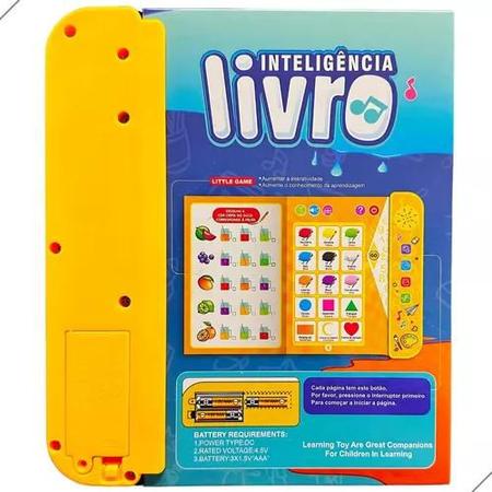 Imagem de Brinquedo Livro Eletrônico Infantil Inteligente Didático Português Inglês.